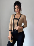Ninonine "Valerie" | Contrast Piping Faux-Layered Top