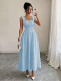Ninonine "Celeste" | Textured Floral Smocked-Waist Maxi Dress