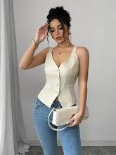 Ninonine "Elysée" | Tailored Button-Front Sleeveless Vest