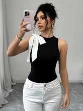 Ninonine "Aria" | Y2K Sleeveless Bow-Accent Top