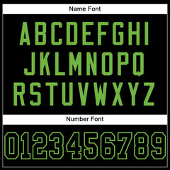 Custom Black Black-Neon Green Mesh Authentic Football Jersey