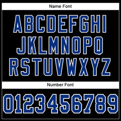Custom Black Royal-White Mesh Authentic Football Jersey