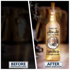 Custom Photo A Star In The Heavens - Personalized Bottle Light