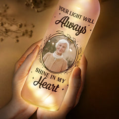 Custom Photo A Star In The Heavens - Personalized Bottle Light