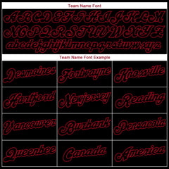 Custom Stitched Black Black-Red Sports Pullover Sweatshirt Hoodie