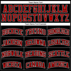 Custom Black Red Pinstripe Red-White Authentic Basketball Jersey