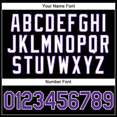 Custom Black White Pinstripe Purple-White Authentic Basketball Jersey