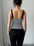 Ninonine "Valerie" | Houndstooth Button-Front Bustier Vest