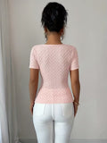 Ninonine "Sienna" | Asymmetrical Gold-Buckle Textured Top