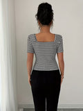 Ninonine "Odile" | Houndstooth Asymmetrical Single-Breasted Top
