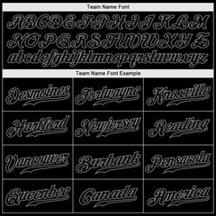 Custom Black Snakeskin Black-Gray 3D Pattern Design Authentic Baseball Jersey